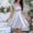 Silver, variant on QUNYINEY Solid Summer Dresses for Women Casual Short Sleeve A-Line Dress V Neck Cinched Waist Flowy Midi Sundress