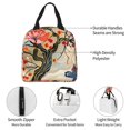 thumbnail image 2 of Kdxio Butterflies And Flowers Painting Print Insulated Lunch Bag,Reusable Tote Lunch Box for Women Men,Leakproof Cooler Lunch Bags for Work Office Travel Picnic, 2 of 6