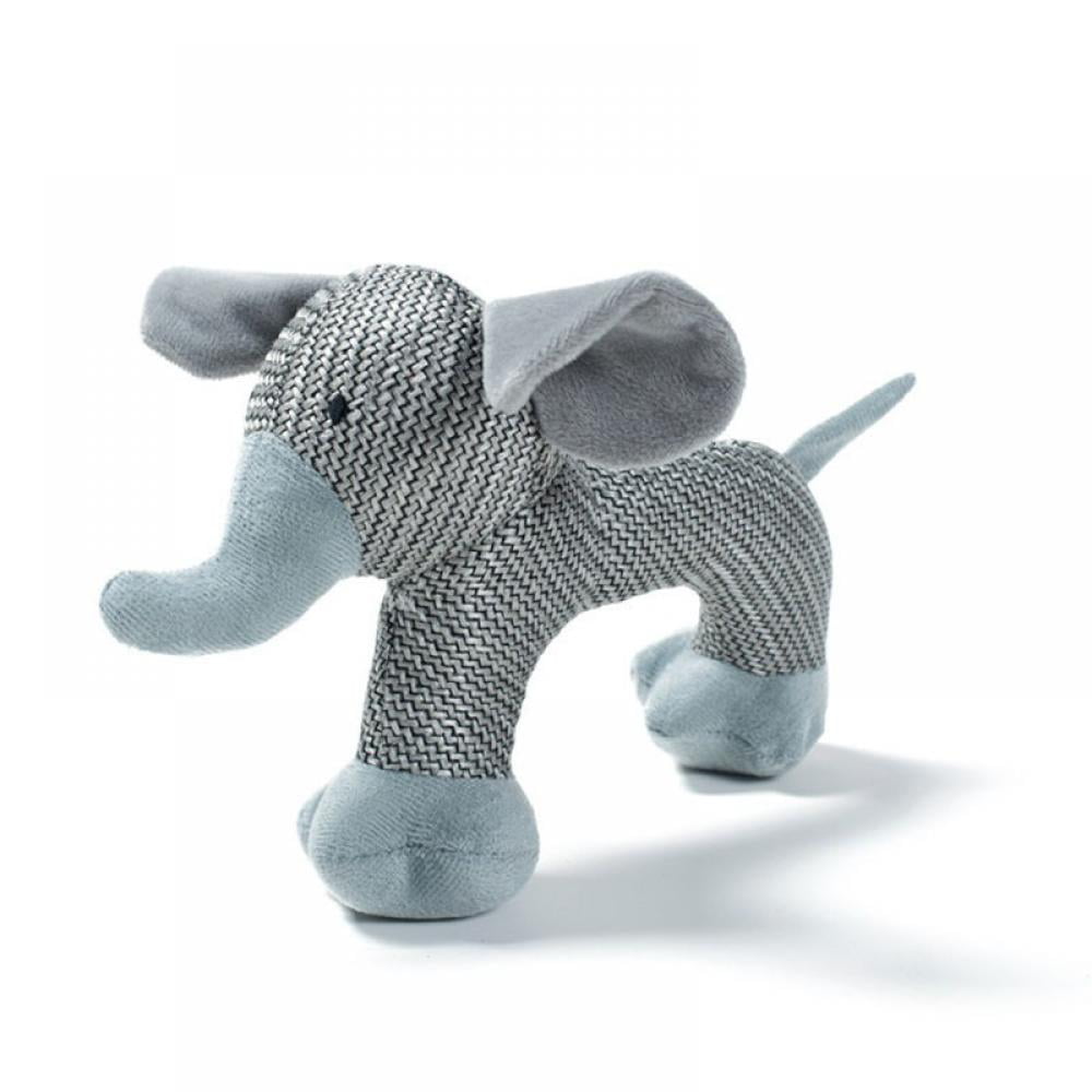 Durable Dog Plush Toys Chew Toys for Puppy Small Medium Dogs Interactive Dog Toys Puppy Teething Toys Squeaky Dog Toys Elephant