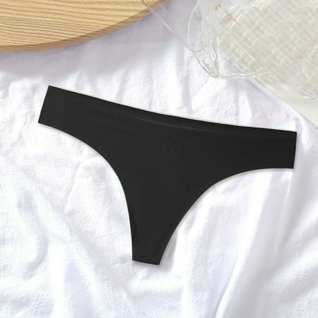 DondPO Womens Underwear Panties for Women Womens Sexy Panties Seamless Thong Seamless Underwear Lingerie for Women Cotton Underwear Black L