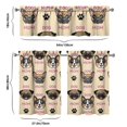 thumbnail image 6 of Dog Print Kitchen Curtains 36 Inch Short - 3 Panel Set, Cute Puppy & Floral Design, Rod Pocket Pet Lover Curtains 100% Polyester, Paw & Bone Pattern for Kitchen, Living Room, Bedroom, Easy Wash, 6 of 6