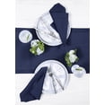 thumbnail image 4 of Tapete de mesa Solino Home Linen, azul marino, 183 cm de largo, 100% lino, 4 of 8