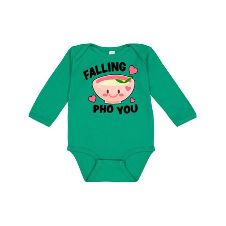

Inktastic Falling Pho You with Cute Pho Bowl Gift Baby Boy or Baby Girl Long Sleeve Bodysuit