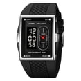thumbnail image 2 of Fashion Men's Digital Analog Watches Square Face Sport Casual Dual Display Multifunctional Wristwatch for Men with Alarm Waterproof LED Luminous, 2 of 8