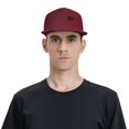thumbnail image 4 of ZICANCN Abstract Guitar Patterns Baseball Caps, Trucker Hats for Men And Women, Adjustable Breathable Flat Caps, Dark Red, 4 of 6
