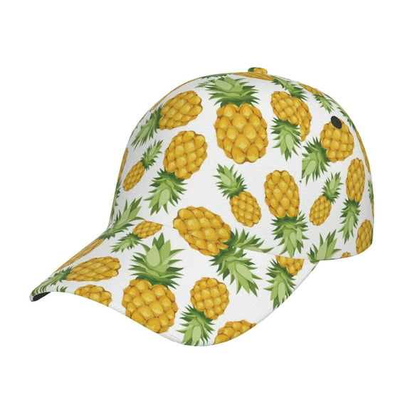 Picia Pineapple pattern Trucker Low Profile Hat Men Women Baseball Cap Dad Hat Adjustable Unconstructed Plain Cap