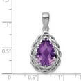 thumbnail image 3 of Sterling Silver Rhodium-plated Amethyst Pendant QP2906AM, 3 of 4