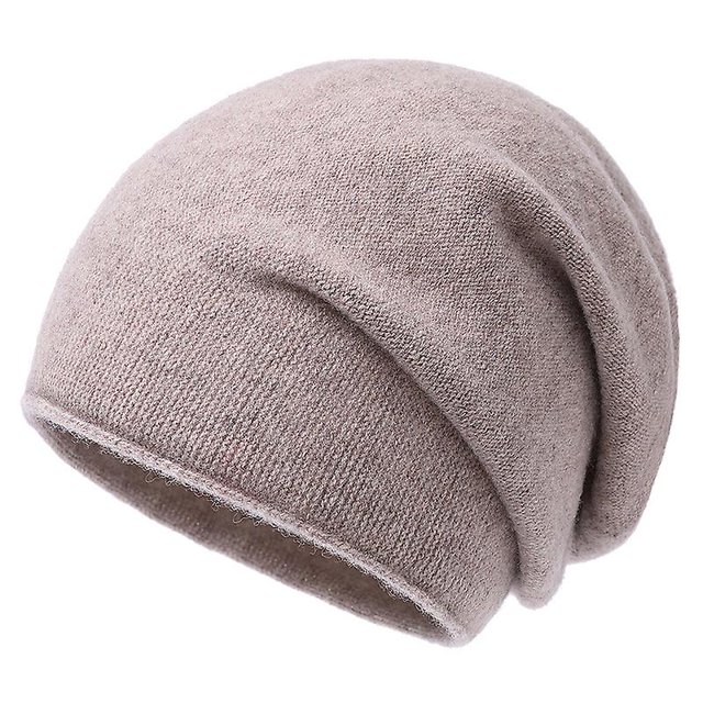 Gorro de punto holgado TANGJMXG de cachemira para mujer con calavera suave y cálido