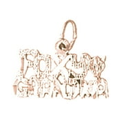 14K Rose Gold Foxy Grandma Pendant - 14 mm
