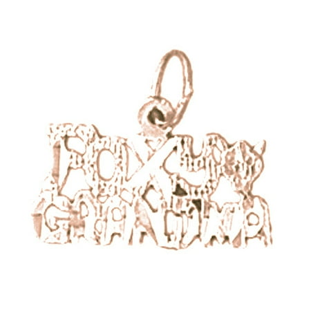 14K Rose Gold Foxy Grandma Pendant - 14 mm