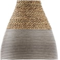 thumbnail image 4 of DecMode 19" Handmade Wrapped Brown Seagrass Vase with Layered Gray Paneling, 4 of 8