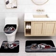 thumbnail image 4 of Skull Shower Curtain Sets RedRose and Snake Halloween Funny Goth Gothic Curtains with Non-Slip Rugs, Toilet Lid Cover and Bath Mat for Bathroom Set 4 Pcs (W72''xH72'') 12 Hooks Included, 4 of 4