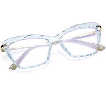 FEISEDY Crystal Cat Eye Glasses Frame Blue Light Blocking Computer Eyewear B2500