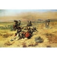 thumbnail image 3 of Russell, Charles Marion 24x17 Black Modern Framed Museum Art Print Titled - A Strenuous Life, 3 of 5