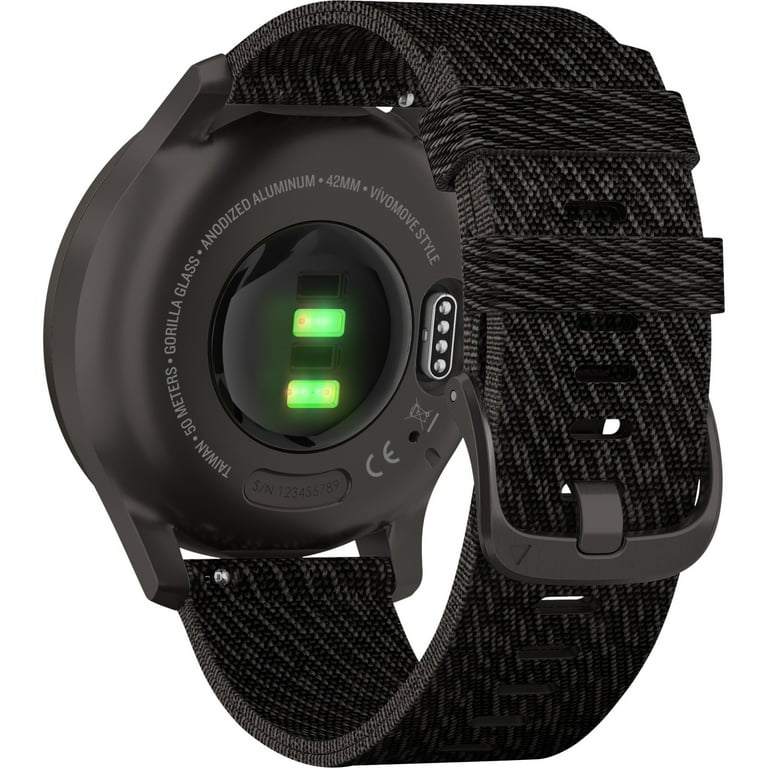 GARMIN VIVOMOVE STYLE ブラックペッパーナイロン/スレイト Garmin vivomove® Style Black Pepper Nylon with Slate