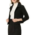 thumbnail image 4 of INSPIRE CHIC Women's Elegant Button-Down Point Collar Short Coats S Black, 4 of 6