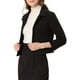 thumbnail image 4 of Abrigos cortos elegantes de botón para mujer Inspire Chic, color negro, con cuello de punta, 4 of 6
