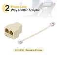 thumbnail image 4 of Uxcell 4 Pack Phone Jack Splitter RJ11 6P4C Telephone Line 2 Way Splitter Adapter for Landline 0.5ft Yellow, 4 of 5
