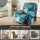 thumbnail image 2 of Dznils Funda para Sillón Reclinable Estampada Funda Elástica para Sofá Reclinable de Poliéster, Planta Azul, 2 of 11