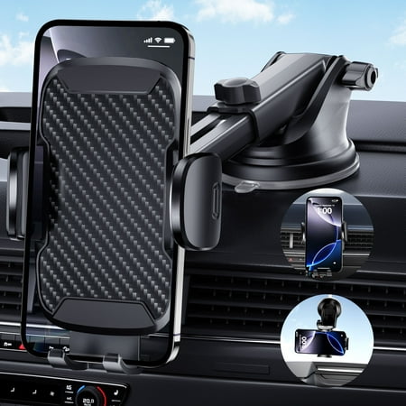 YOOVEE Car Phone Holder - Upgraded 360° Rotatable for Dashboard, Windshield & Air Vent Mount for 4.0"-7.0" Phones (iPhone, Google Pixel, Samsung Galaxy, Motorola, Huawei)