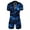 Blue, variant on Akiihool Short Sets for Men Mens Short Sets 2 Piece Outfits Fashion Summer Tracksuits Casual Shirt and Shorts Set (Black,L)