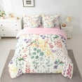 thumbnail image 2 of 7 Piece Dragonfly Full Comforter Set,Colorful Floral Dragonfly Bedding Set,Watercolor Flower Bed in a Bag Rustic Country Wildlife Animal Bed Set with Fitted+Flat Sheet+Pillowcases, 2 of 5