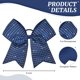 thumbnail image 2 of Cheer Bows CEELGON, purpurina azul marino con diamantes de imitación, 12 unidades, 2 of 7