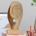 thumbnail image 7 of Bloomingville Bloomingville Hand Carved Teakwood Face Sculpture, Natural, 7 of 7