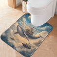 thumbnail image 2 of Yayeee Bath Rugs for Bathroom Floor Set of 2 Non Slip Fluffy Soft Absorbent Mat, Floating Whale, 2 of 7