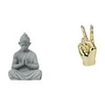 thumbnail image 1 of Estatua de mono,Estatua de Buda Mono para Interiores y Exteriores Budista,Figuras en miniatura meditando para decorar el jardín de casa.,Escultura de estatua,Estatuas y figuras con gestos de, 1 of 8