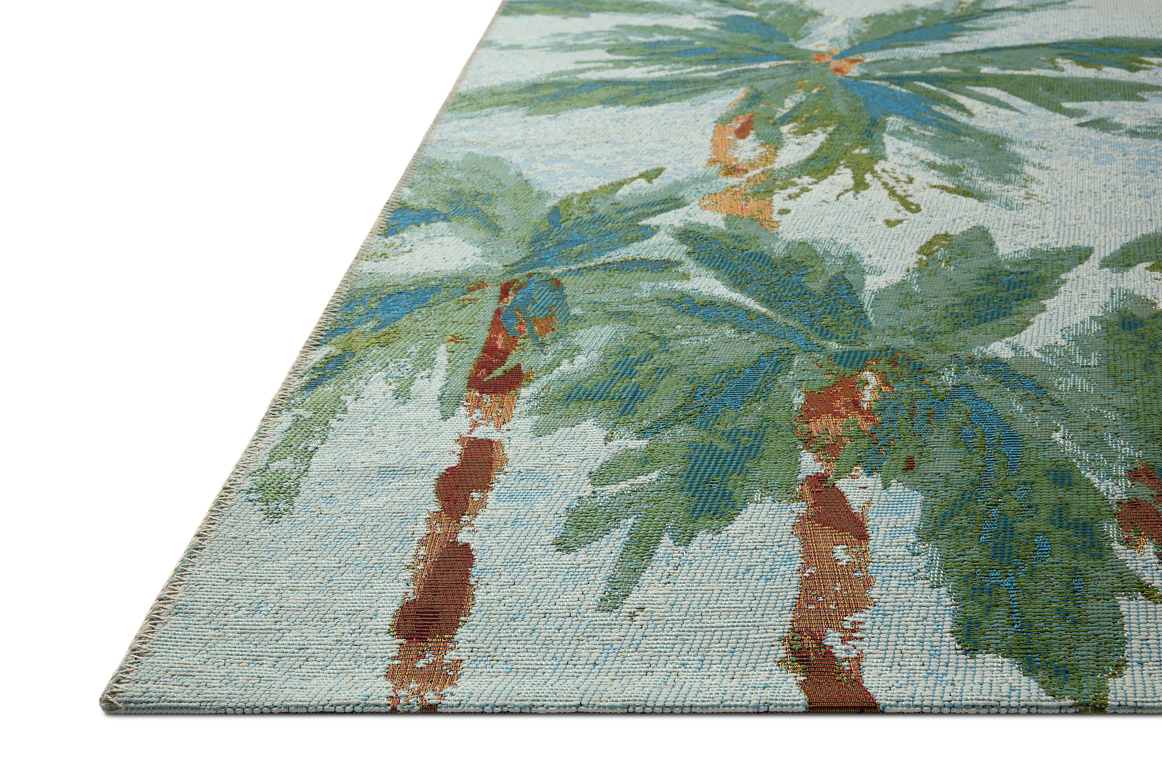 Loloi Botanical Clay / Green 5'-3" x 7'-8" Area Rug