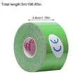 thumbnail image 4 of Wosthever 1 unidad de cinta de kinesiología, vendaje muscular, algodón deportivo, cinta adhesiva elástica para lesiones por tensión, alivio Gimnasios en casa Verde claro 3.8 cm * 5 m, 4 of 6