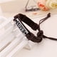thumbnail image 5 of Pulsera para mujer, regalo para mujer, pulsera de cuero con letras tejidas a mano de varias capas, elegante conjunto de joyas para mujer y hombre., 5 of 5
