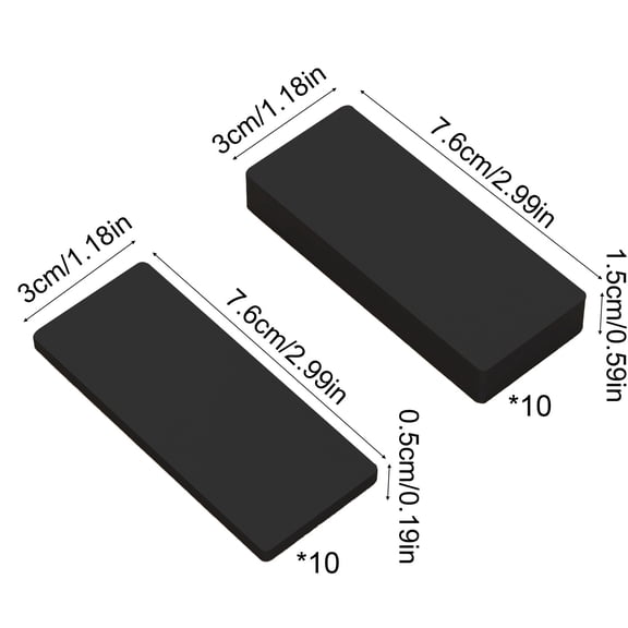 Rkxzt Foam Cushion 20 Piece Furniture Wall Protectors Foam Headboard Bumpers 7.6x3x0.5cm Anti-Collision Pads for Bed Frame Chair Legs Kitchen