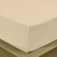 thumbnail image 2 of Cot Size 2PC Fitted Sheet - 25 x 75 Inch - 100% Egyptian Cotton Sheets 10 Inch Deep Pocket, 400TC Ultra-Soft & Cool Sheets for RVs/Bunk/Camp/Guest/Narrow & Twin Beds - Ivory Solid., 2 of 5