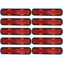 LEORX 10pcs Red Reflectors for Driveway and Trailers Bright Plastic Reflector for Car and Motorcycle Safety