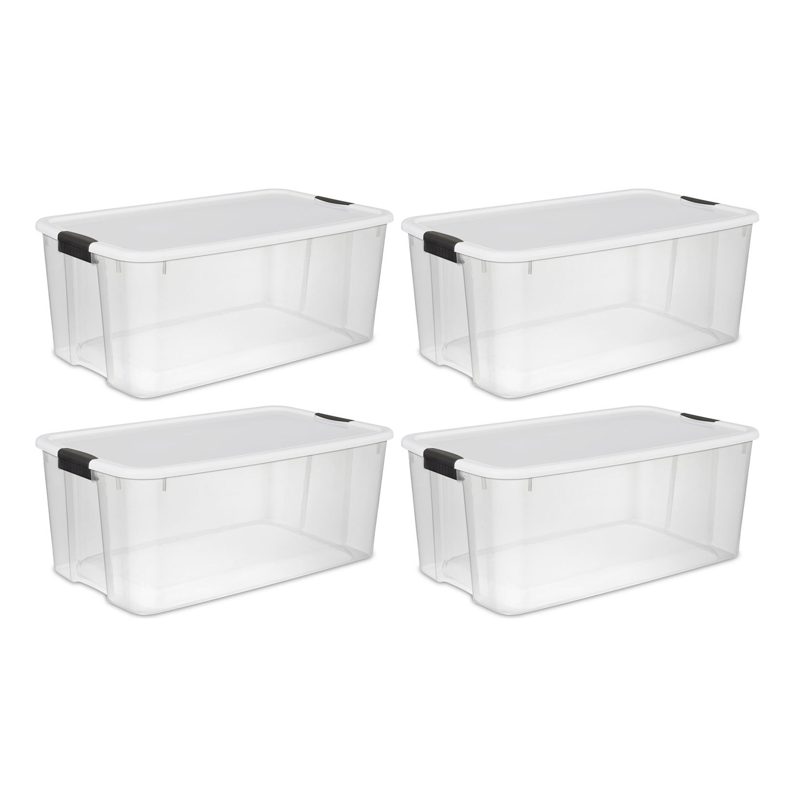 Photo 1 of *One Box is Damaged*
Sterilite 116 Quart Ultra Latching Clear Plastic Storage Tote Container, 4 Pack