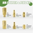 thumbnail image 2 of Kit de acoplador y enchufe de aire Ailbiuko, 45 piezas, 1/4 NPT, 2 of 6