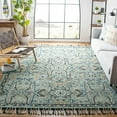 thumbnail image 2 of SAFAVIEH Blossom Frona Floral Wool Fringed Runner Rug, Blue/Ivory, 2'3" x 10', 2 of 8