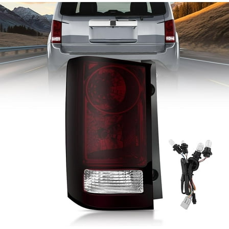 Nilight Taillight Assembly Compatible with 2009 2010 2011 2012 2013 2014 2015 Honda Pilot Smoked Red Tail Lights Rear Lamp Replacement OE Style Driver Side w/Bulbs