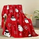 thumbnail image 5 of Christmas Blanket Snowman Snowflake Print Soft And Warm Nap Blanket For Sofa Bed Camping Festival, 5 of 6
