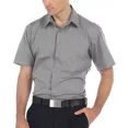 thumbnail image 2 of Omega Men's Short Sleeve Dress Shirt (Light Grey, M), 2 of 3