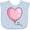 Blue, variant on Inktastic Pink Balloon Heart Boys or Girls Baby Bib