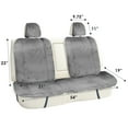 thumbnail image 4 of FH Group Doe16 Fluffy Faux Rabbit Fur Rear Car Seat Cushion, for Most Cars, Trucks, SUVs or Vans - Gray, 4 of 7