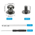 thumbnail image 2 of Uxcell 30 Set 8.5*8*6mm Spikes for Clothes Screw Flat Head Spikes Rivets Metal Black, 2 of 6