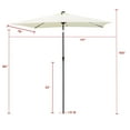 thumbnail image 6 of FLAME&SHADE 6.5 x 10 ft Rectangular Solar Powered Outdoor Market Patio Table Umbrella with LED Lights and Tilt, Ivory, 6 of 7