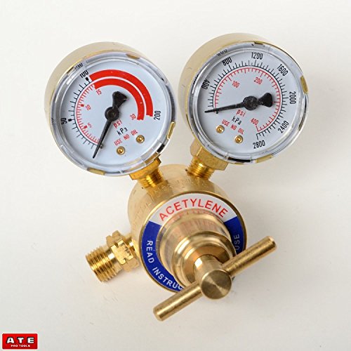 Régulateur d'Acétylène Double Manomètre Régulateur de Torche Taille Portable Petit Réservoir