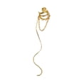 thumbnail image 2 of CILENON Womens Earrings Single Ear Non Piercing Clip Cuff Earring Super Long Pearl Tassel Dangle And Dropping Earring 1 Count Pack Of 1 (Gold,One Size), 2 of 6