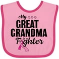 thumbnail image 3 of Inktastic Breast Cancer Awareness My Great Grandma is a Fighter Boys or Girls Baby Bib, 3 of 4