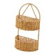 thumbnail image 4 of Cesta de Pared Tejida Organizador Colgante de Imitación Ratán Canasta para Estantería Decoración Y Macetero Adecuada para Baño Cocina Dormitorio Jardí Semicírculo 2 capas, 4 of 8